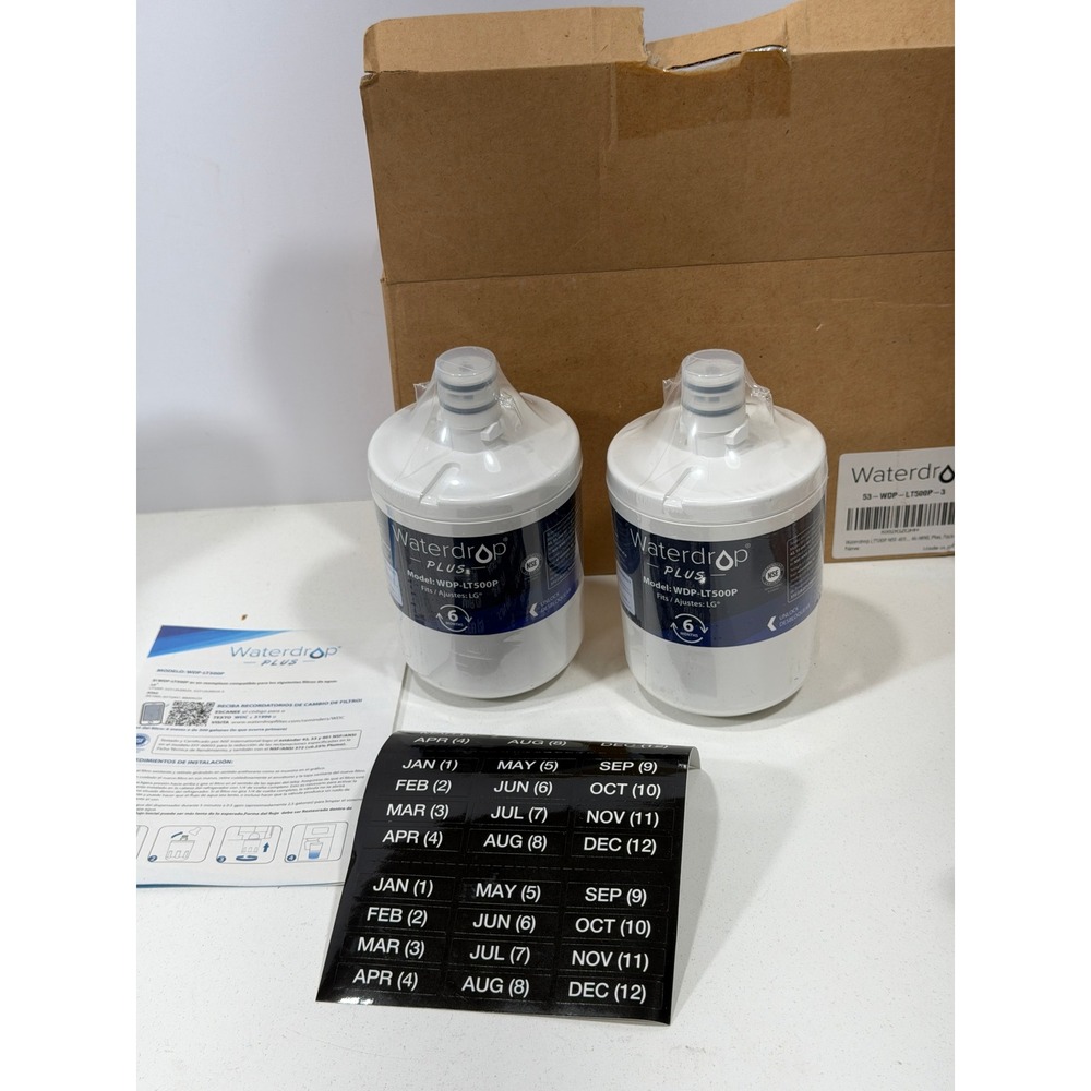 Waterdrop Plus WDP-LT500P Refrigerator Water Filter Replacement‎ for LG 2 Pack